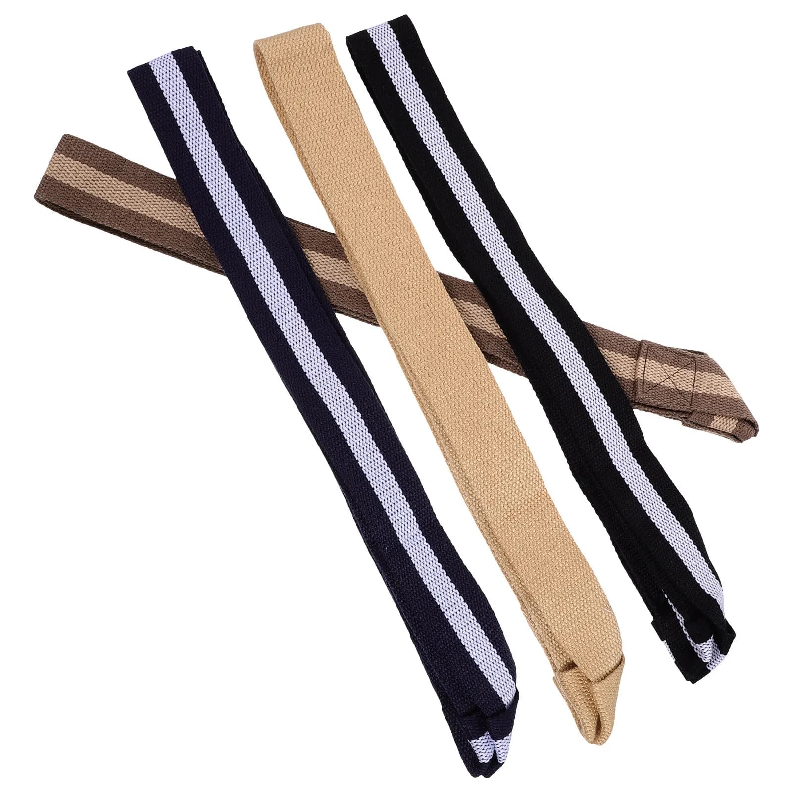 Set of 4 Yoga Mats in Polyester and Premium Cotton, Adjustable Closure for All Sizes of Carpets, Folders and Folders for Gym and Home