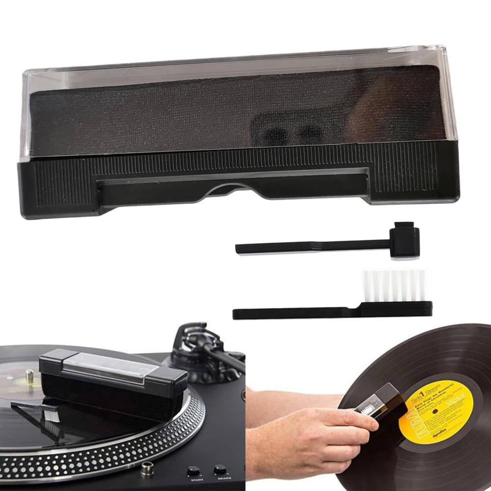 Cleaning Kit for Vinyl Discs, 3 Pieces, Skull Cleaning Brushes Set, Skull Brush Set