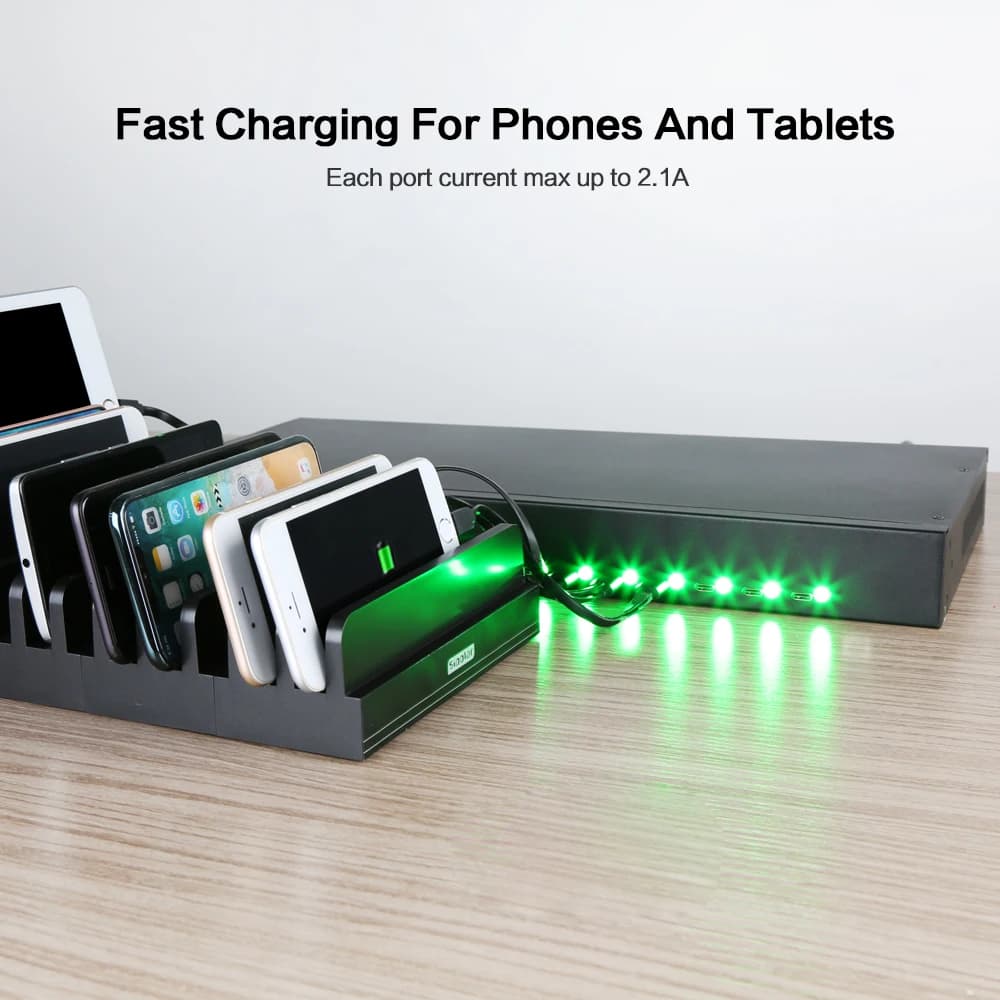 C-165C 16 Port USB-C Powered Hub Docking Station 200W 2A Fast Charging Splitter For Multi Mobile Phone Batch Charging