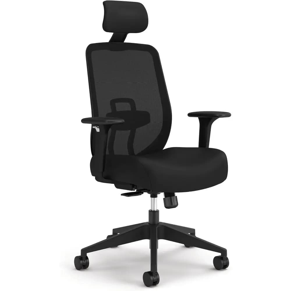 Sedia da Ufficio Ergonomica con Seduta Imbottita, Braccioli Regolabili, Ruote e Meccanismo Sincronizzato per un Uso Confortevole a Casa o per il Gaming