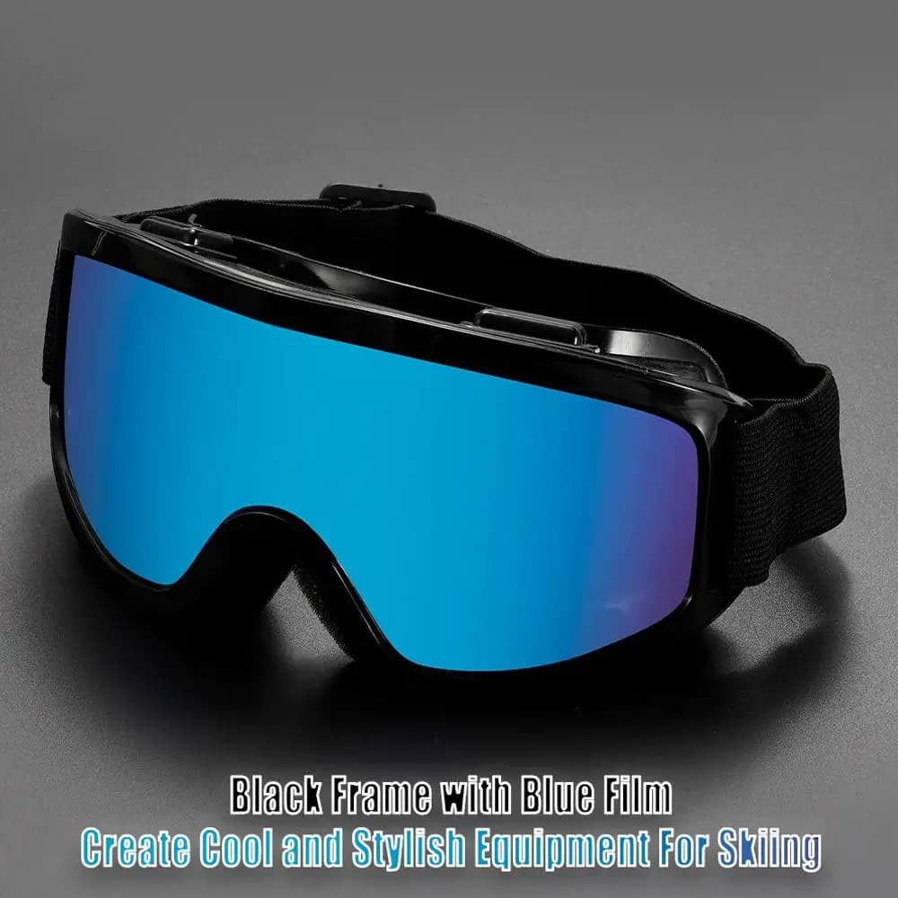 Occhiali da sci invernali per esterni Occhiali da sci per snowboard antiappannamento per adulti Occhiali da sole per moto antivento con montatura grande in un unico pezzo