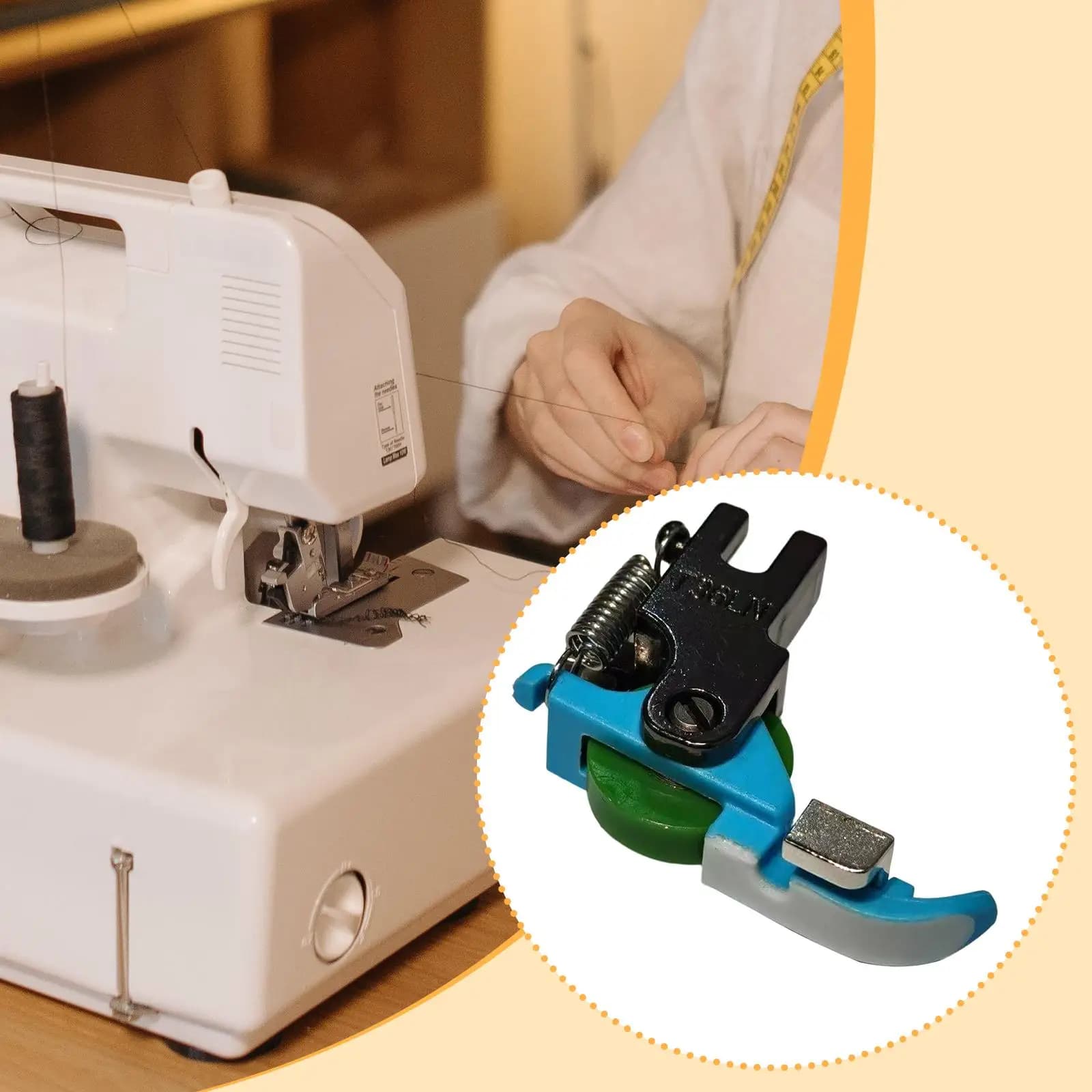 Piedino pressore per cerniere in plastica, facile da usare, accessorio per macchine da cucire domestiche, forniture per artigianato