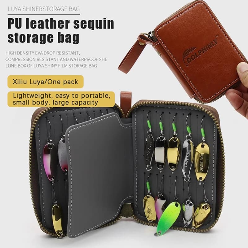 [LA]Fishing Lure Bag Spoon Bait Wallet Trout Lure Artificial Crank Bait Pesca Fishing Tackle Spoon Lure Bag