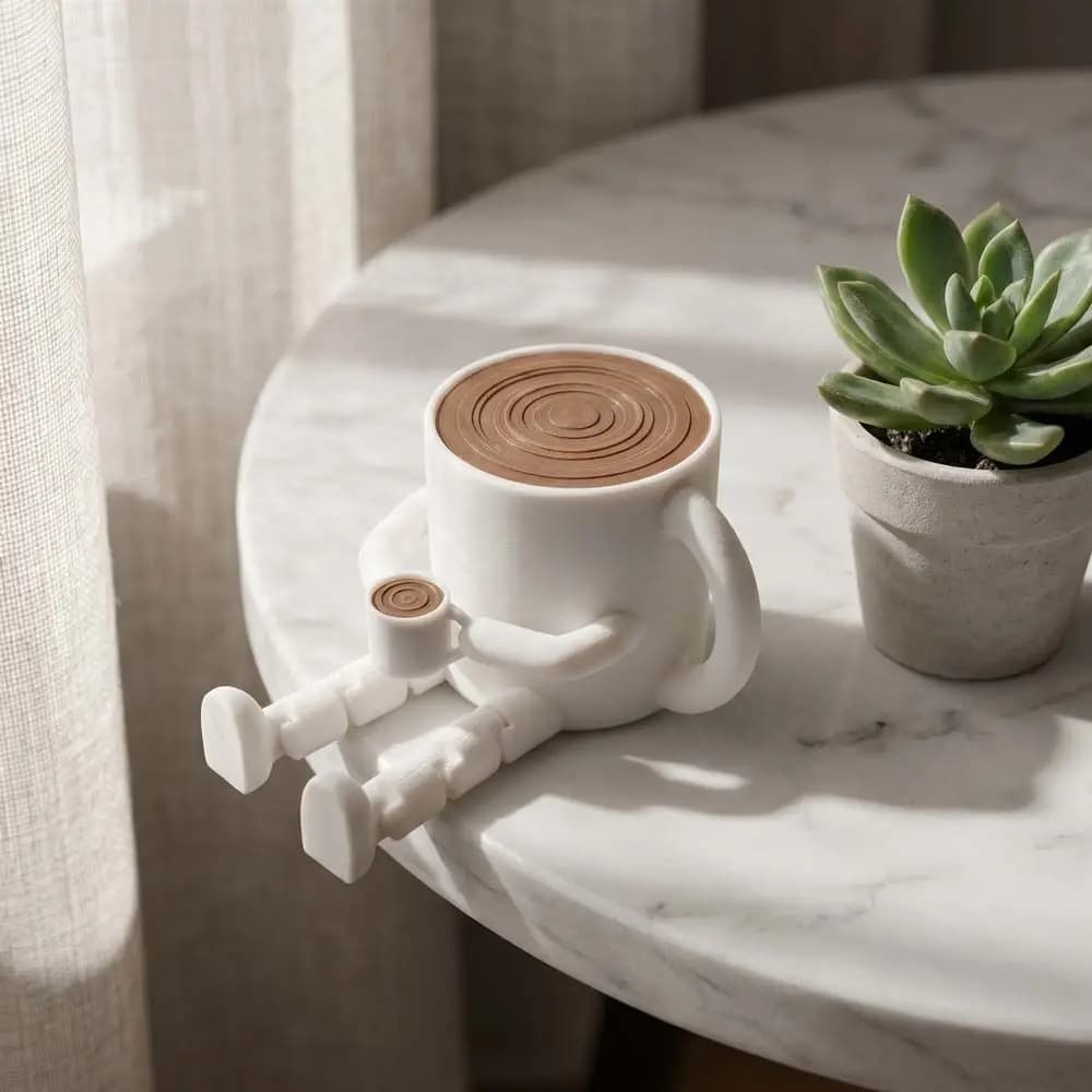 3D Printing Coffee Bean Ornaments Funny Mocha pot Coffee cup Ornament Sculpture Multi Functional Home Decorations For Home