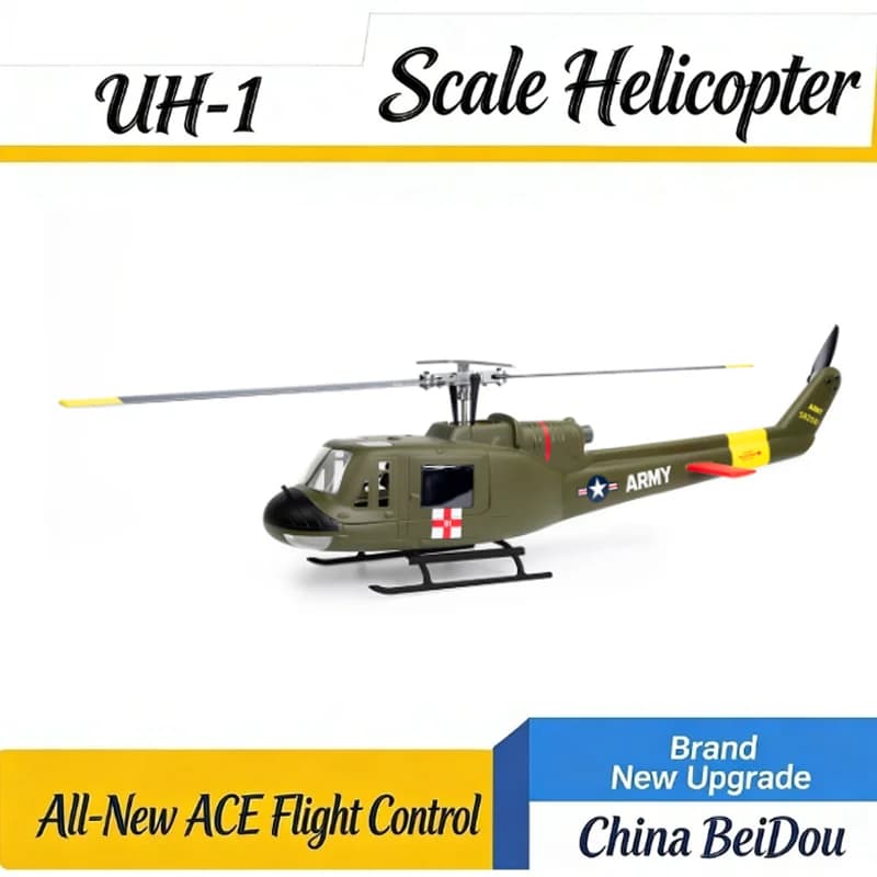 UH-1 V4 Wing RC Scale Helicopter - Sistema di controllo ACE H1/H2 Stabilizzazione GPS per hobbisti