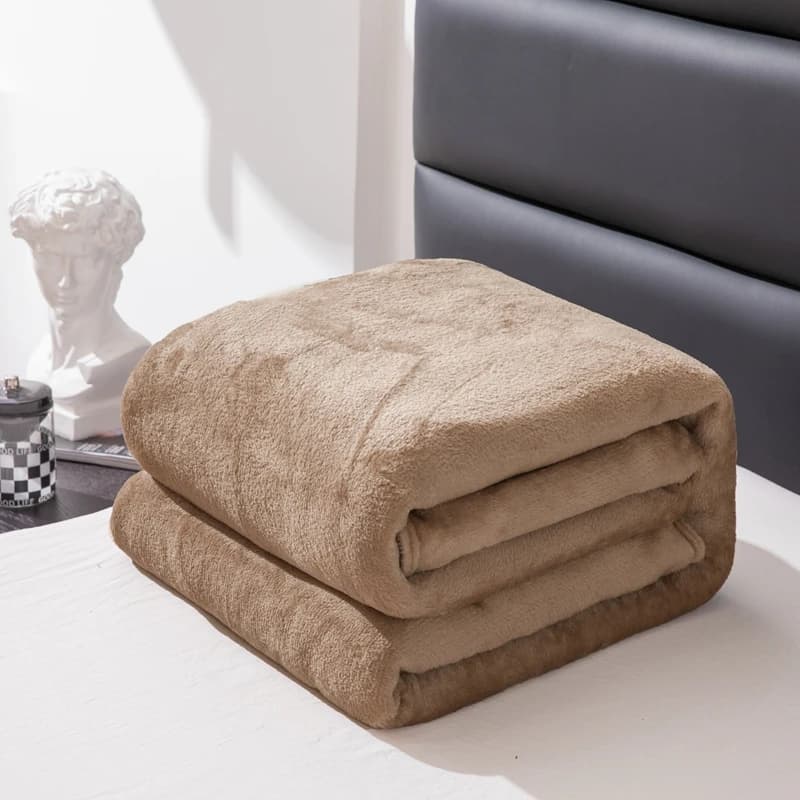 Coperta in pile di flanella per letti Coperta invernale tinta unita tinta unita Singolo/Queen/King Coperta calda e morbida per pisolino Plaid Manta per l'inverno
