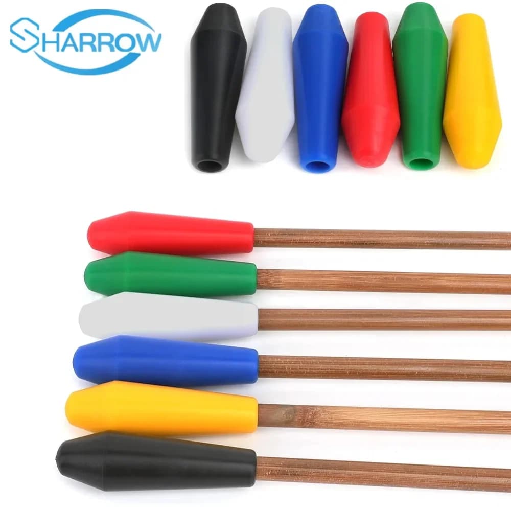 Punte per tiro con l'arco punte per punte di freccia in Nylon con punta di freccia smussata misura 8mm di diametro esterno albero per frecce per accessori per riprese di giochi di pratica