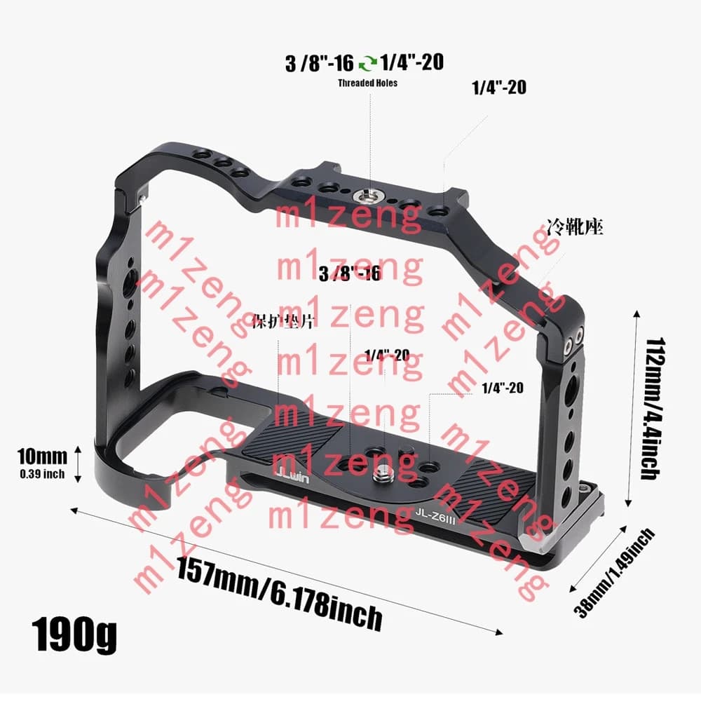 Staffa di supporto per braccio con pellicola per impianto di gabbia per coniglio a sgancio rapido in lega per treppiede per fotocamera nikon Z6III DJI RSC2 RS3 RS4