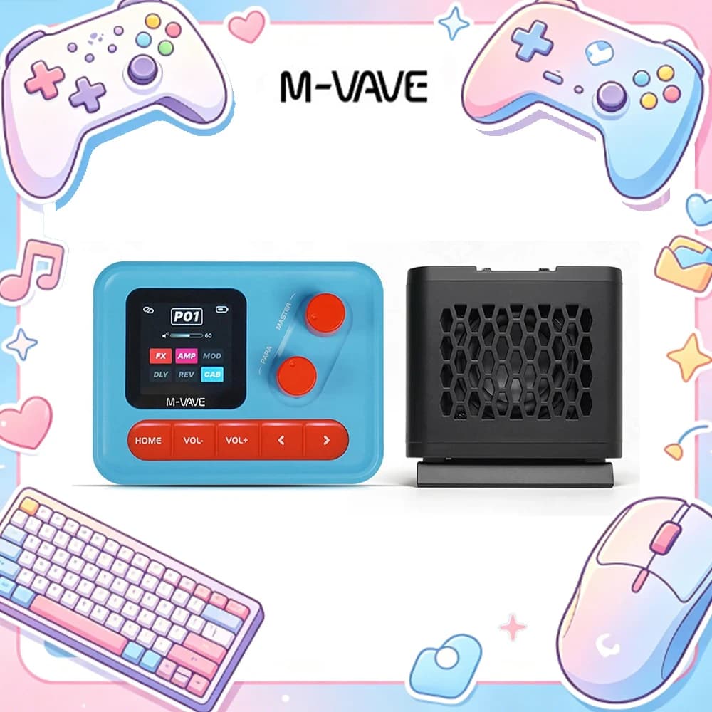 M-VAVE POCKET COMBO Guitar Amp Processor Multi-Effects Portable Rechargeable Speaker Built-In for Electric Guitar Bass Ukulele