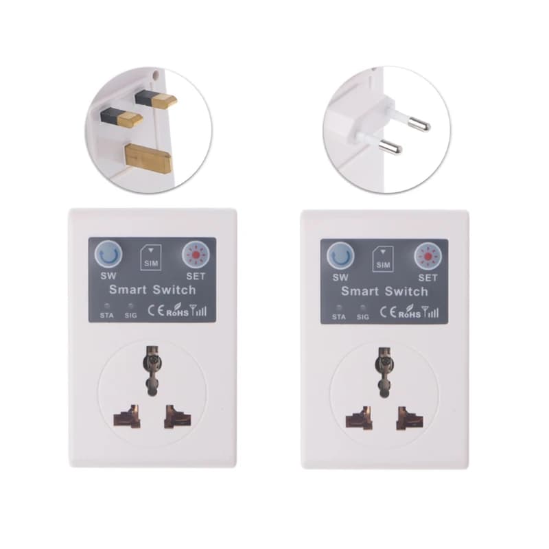 EU/UK 220V Telefono Controllo wireless remoto per Presa GSM Alimentazione Pl