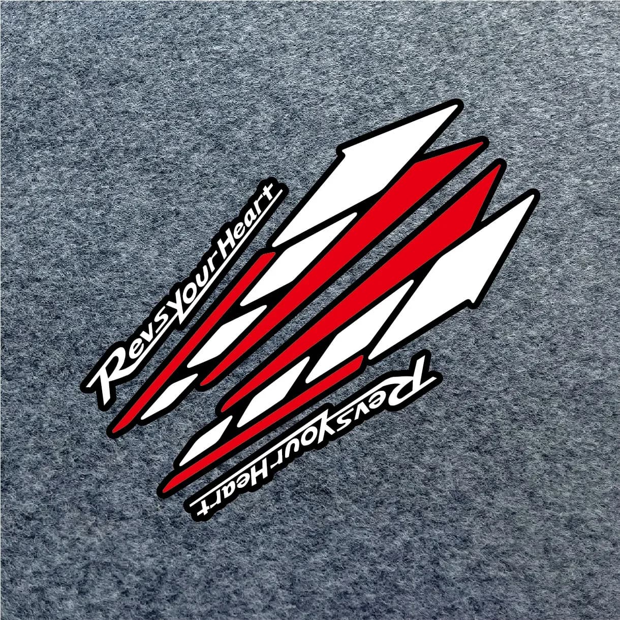 Revs Your Heart Arrow Vinyl Stickers Waterproof Matte Decals for Motorcycle Fairing Helmet Fuel Tank Car Window Fender