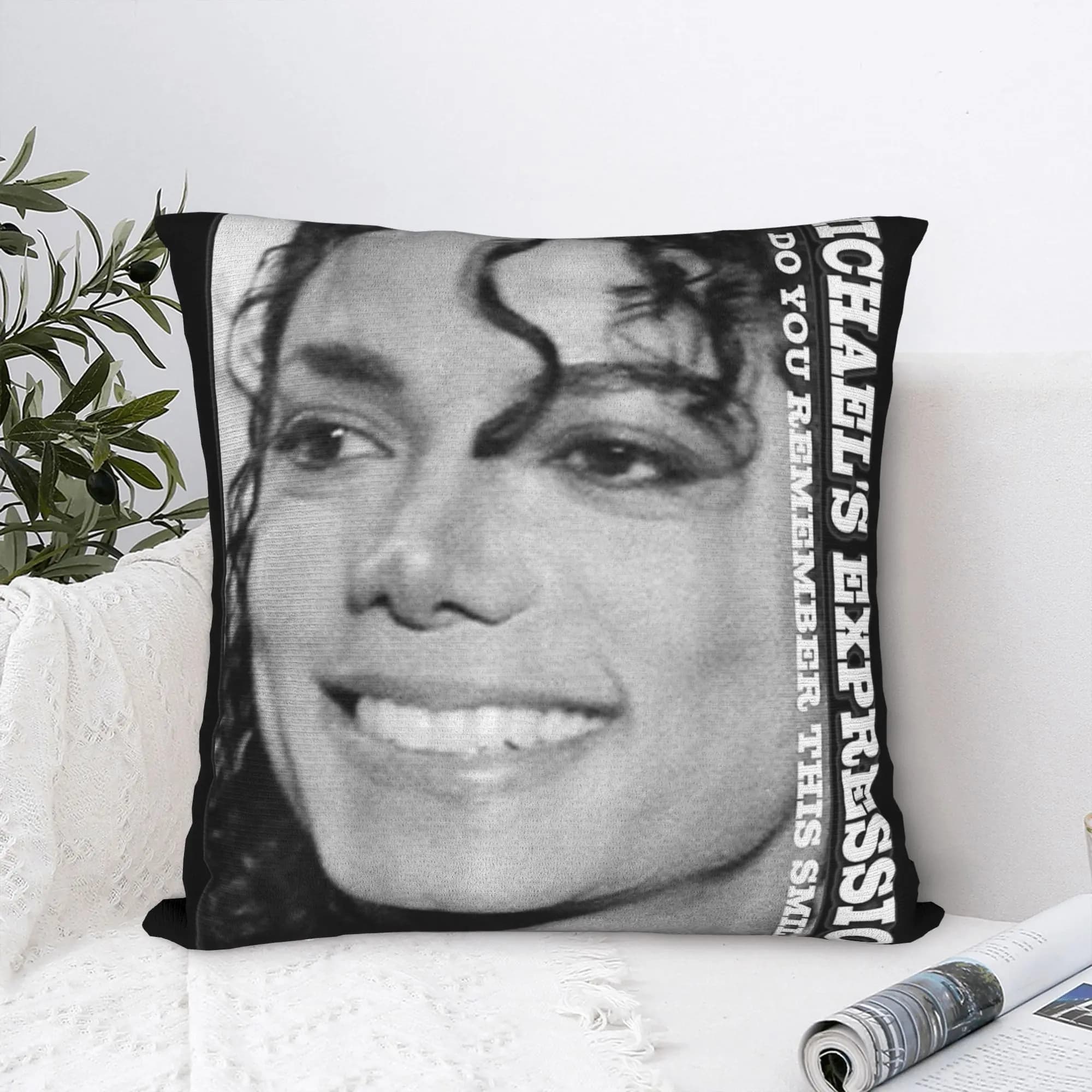Federa per cuscino con stampa Michael Jackson, federe alla moda per divano, decorazioni per la casa