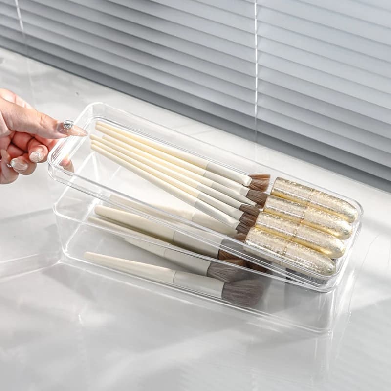 【WHB】Organizer trasparente per cassetti, divisori per cassetti, contenitori per utensili, cosmetici, generi alimentari, stoviglie da cucina