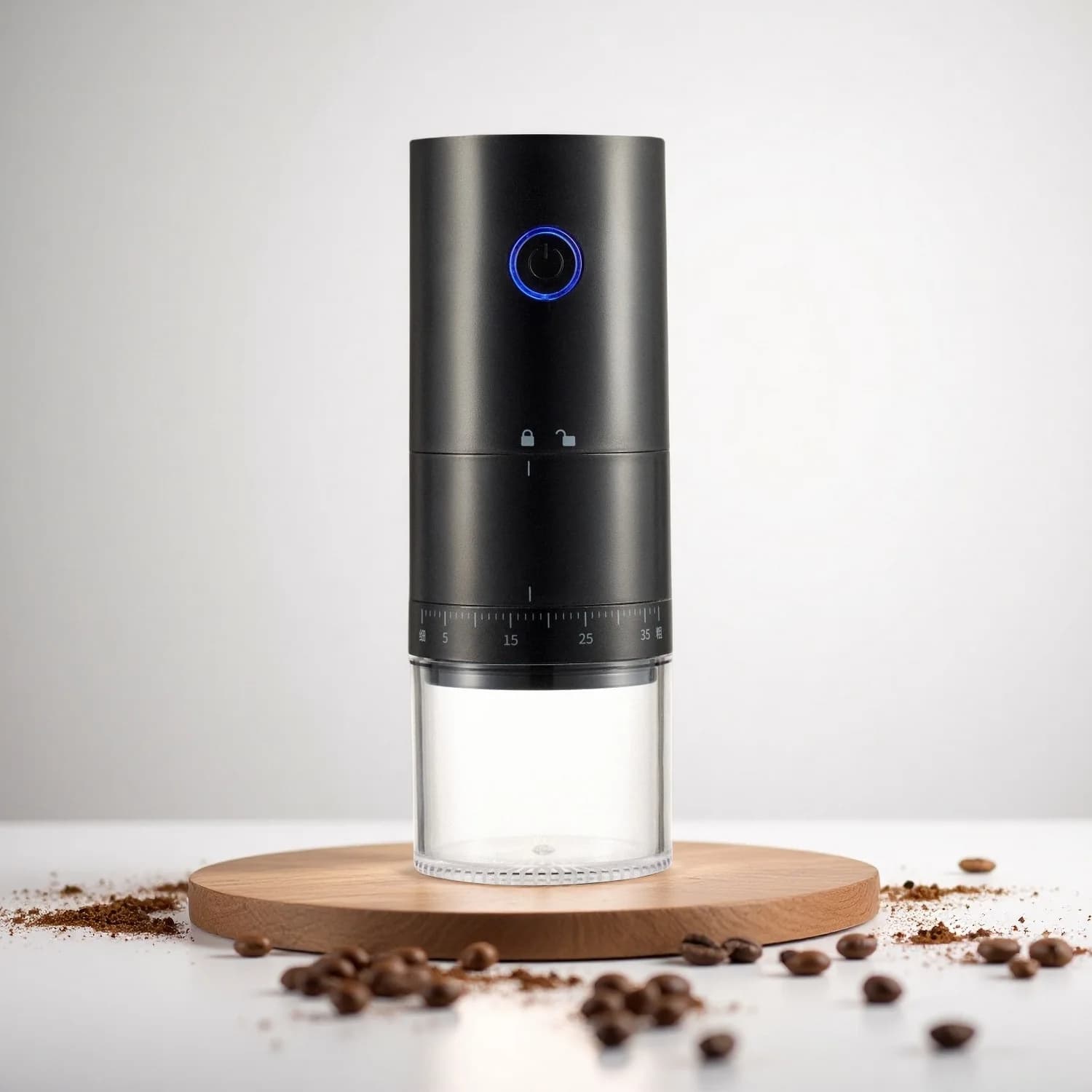 B Portable USB Electric Coffee Grinder Adjustable Coarseness Coffee Bean Mill Mini Coffee Grinder for Home Travel Camping
