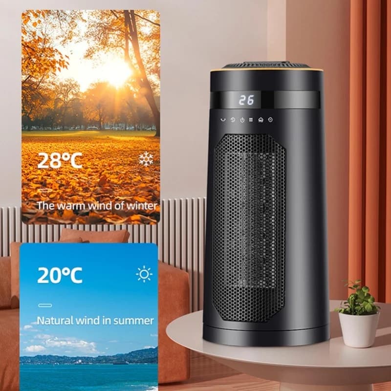 Stufa Elettrica 1500W PTC a Riscaldamento Rapido con Umidificatore, Luce Ambientale 3D Effetto Fiamma, Telecomando, Timer 12H
