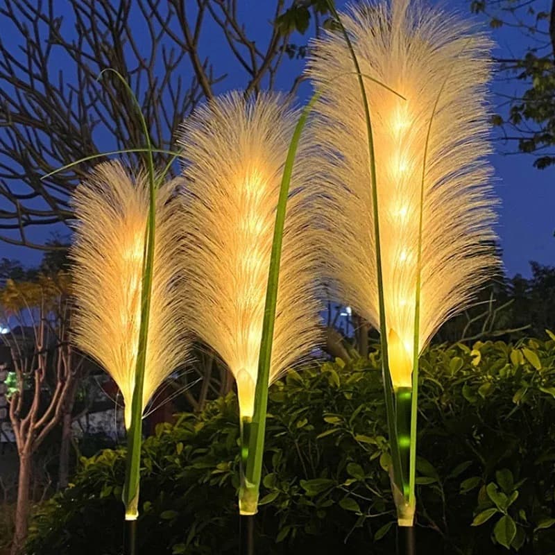 1-4 luci solari da giardino a LED luci ad canna impermeabili per esterni lampada ad energia solare illuminazione per percorso decorazione del giardino del prato del cortile di Natale