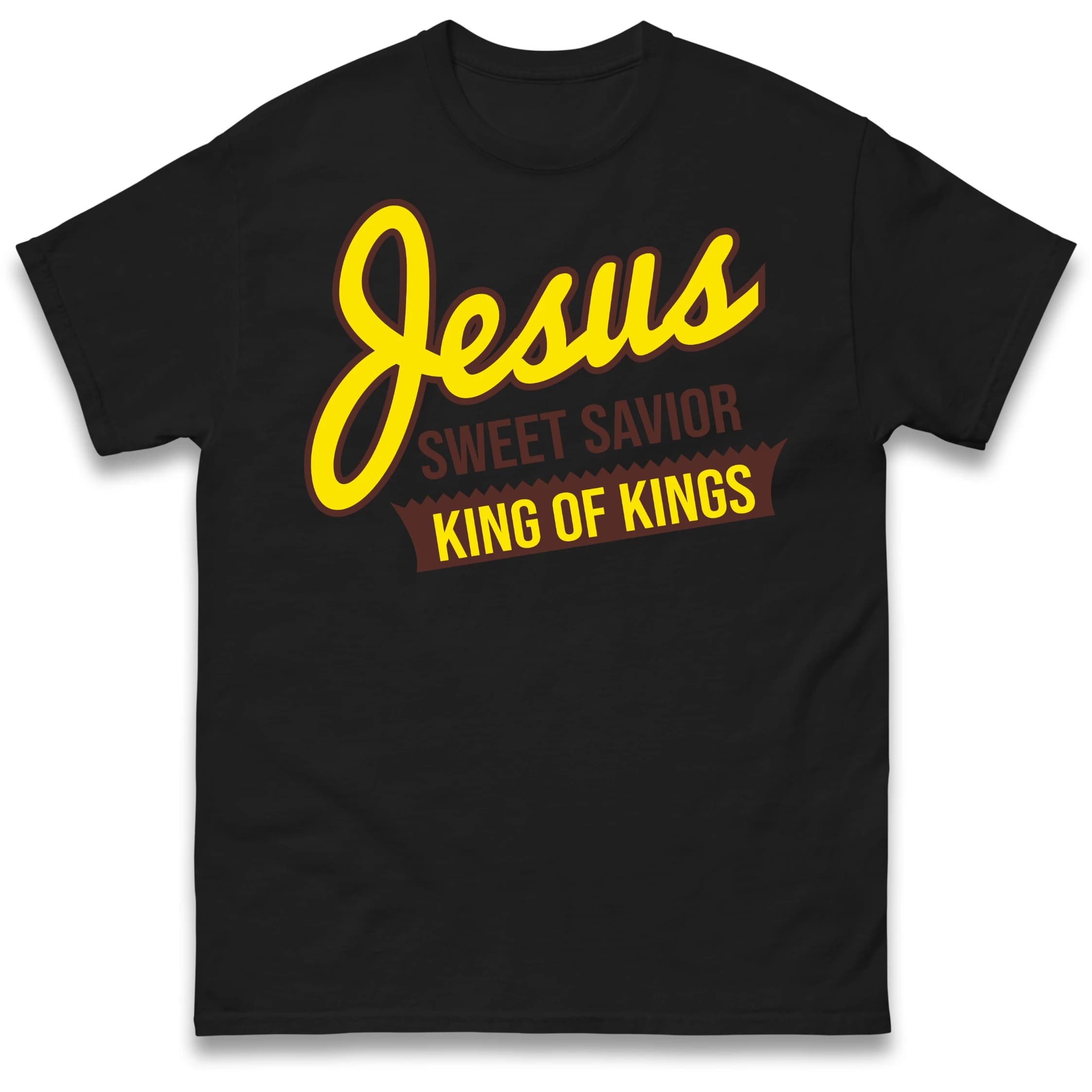 Jesus Sweet Savior Text T-Shirt Men Women Gift Loose Fit Casual Everyday Wear Cotton Short Sleeve Shirts