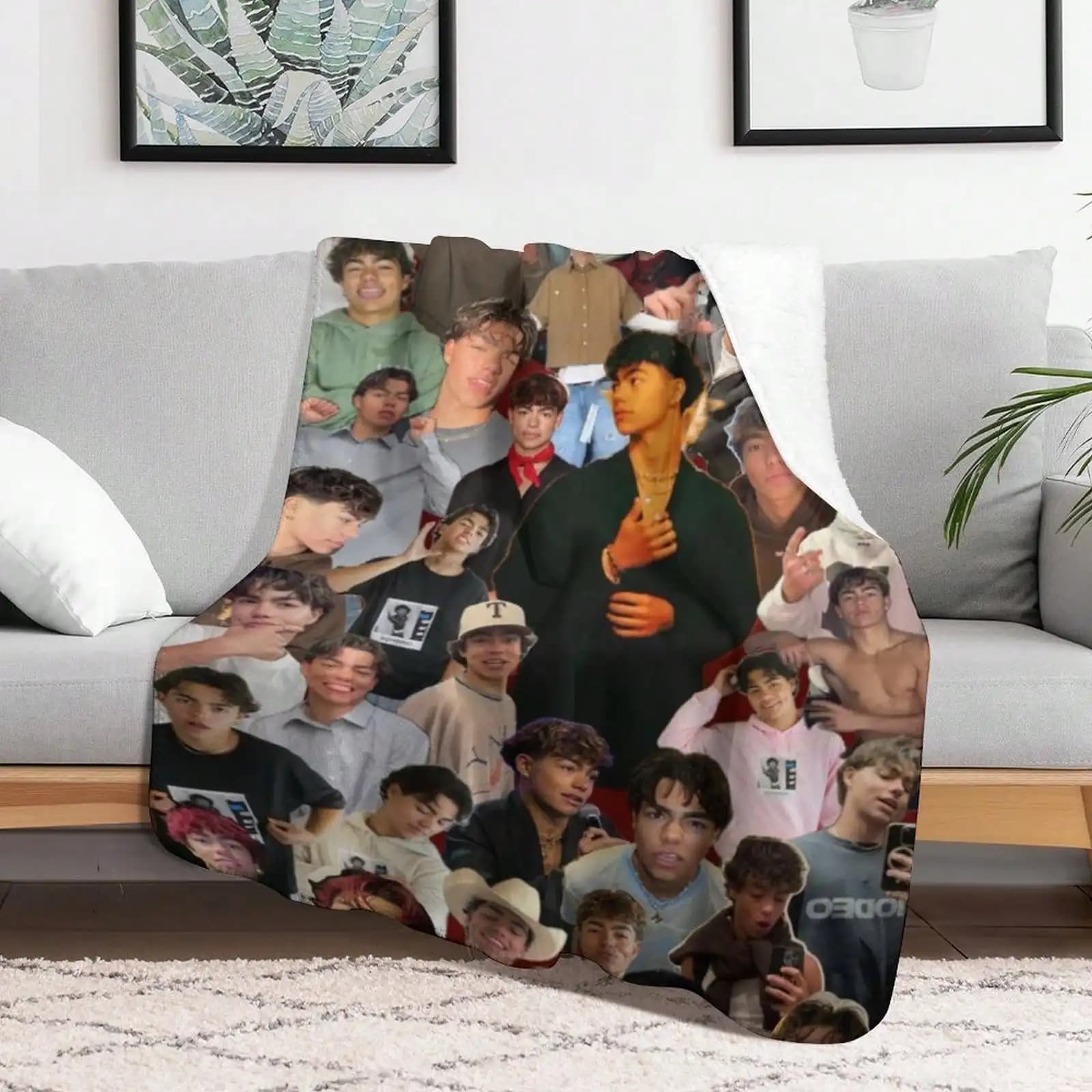 Malachi Barton Anime-Themed Flannel Blanket - Soft All-Season Throw With Vibrant Print, Mixed Colors For Home, Office