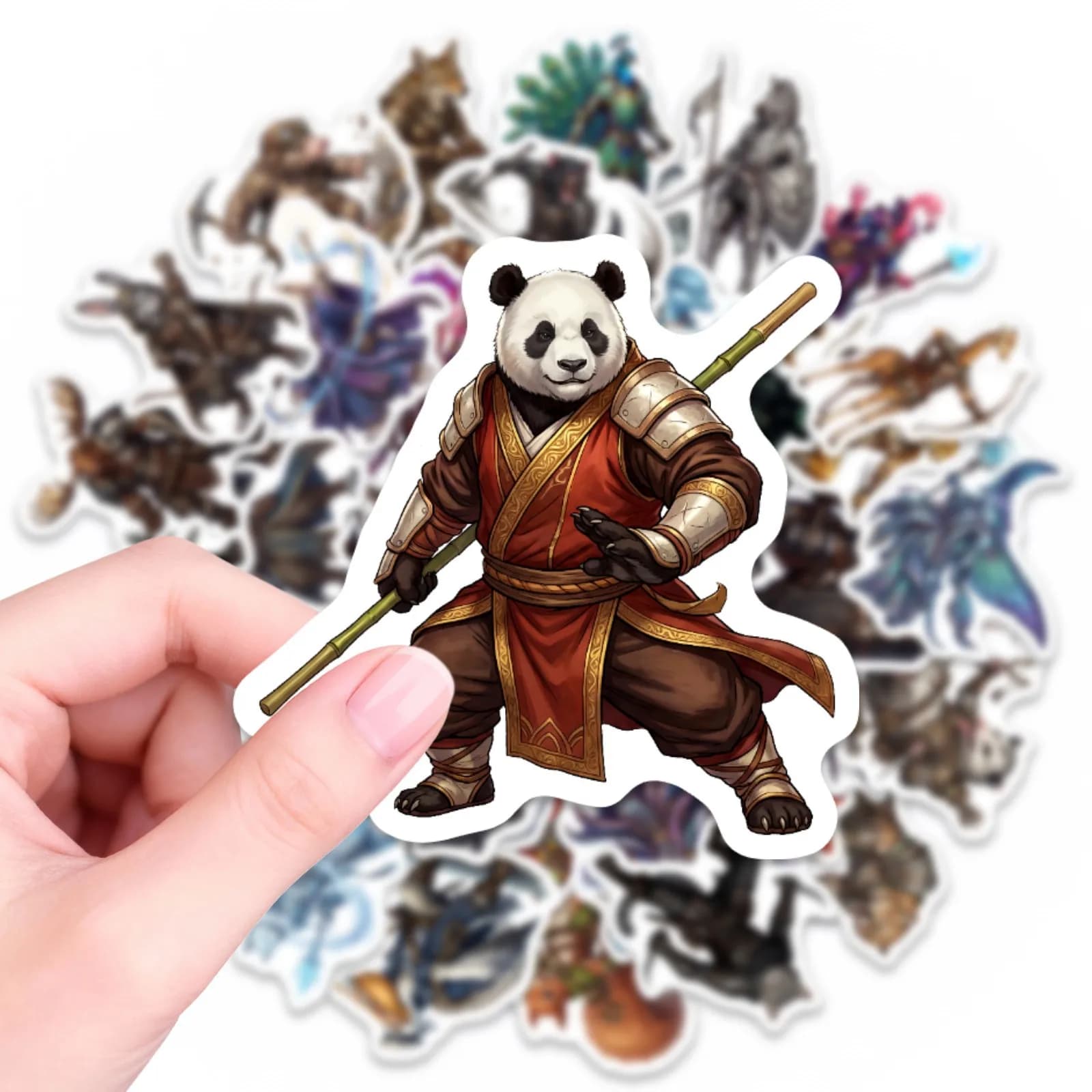 50 PCS Cartoon Personified Animal Warrior Cool Stickers Decorate Skateboard Helmet Car Bike Waterproof Stationery Decals
