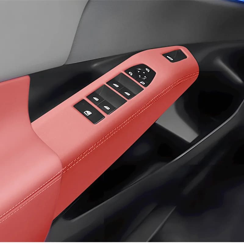 Copertura per bracciolo portiera auto, copertura per pannello di controllo finestrini, copertura decorativa in pelle per BMW X3 G45 2025-2026 Solo per guida a sinistra
