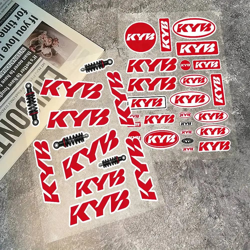 Stickers KYB for Motorcycles, Cars, Wheelchairs, Window, Laptops, Walls, Vinyl Decalcomanies, Accessories for Tuning Auto