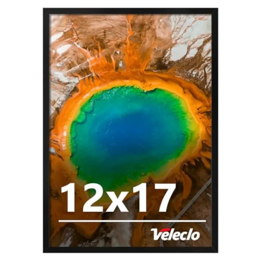 12x17 Picture Frame for Wall Display, 12x17 Picture Frame with Shatter Resistant Plexiglass, Stable and Sturdy 12 x 17 Poster F