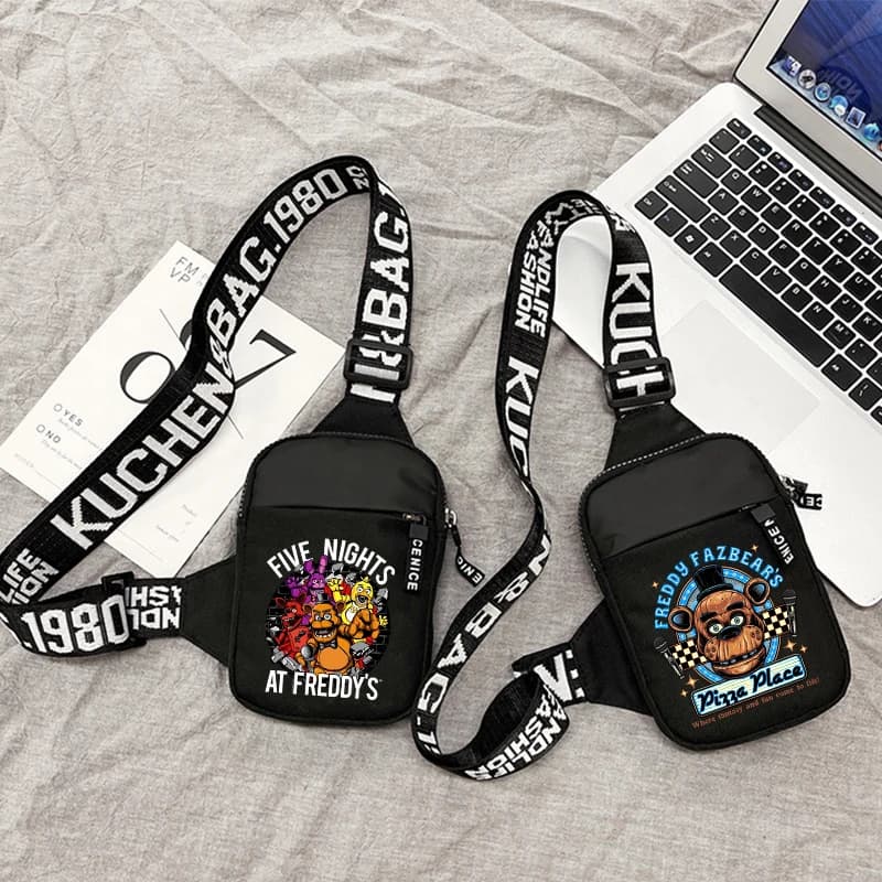 Five Nights At Freddy's 2 Borsa a tracolla Moda Anime Borse da petto portatili Borsa da cartone animato carina Custodia per telefono Regalo di compleanno
