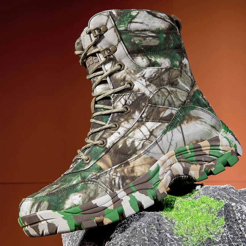 Brand Men Boots Outdoor Men's Training Boots High-Top Desert Shoes Camouflage Hunting Climbing Botas Hiking Work Casual Sneakers