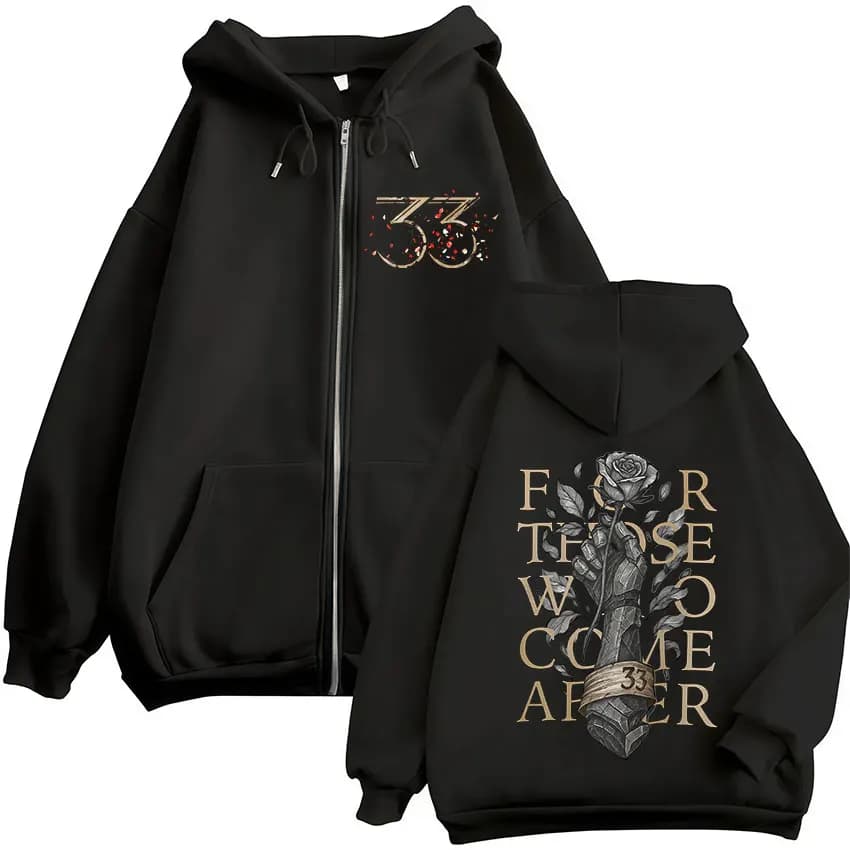 Game Clair Obscur Expedition 33 For Those Who Come After Zipper Hoodies Men Women Long Sleeves Zip Up Sweatshirts Jackets Coats