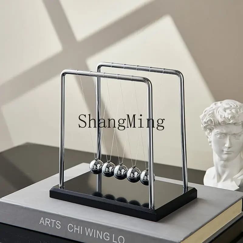 Pendolo di Newton moderno e semplice PYH, creativo, luminoso, a forma di palla da biliardo, decorazione elettrica da tavolo per soggiorno e camera da letto