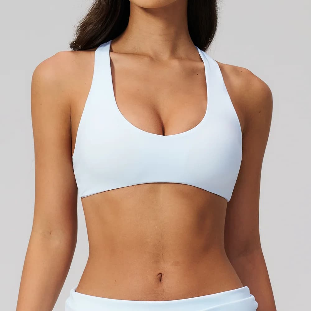 Yoga Bra High Elasticity Cross Back Crop Top Women Gym Yoga Athletic Tight Workout Jog Sports Underwear Soft With Chest Pad Top
