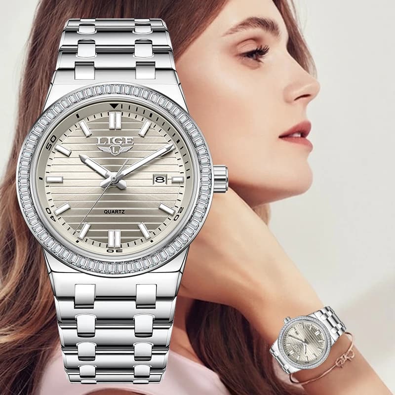 LIGE 2026 New Elegant and Luxury Women's Watch, Fashion Quartz Clock, Women's Casual Watch, Women's Relogio, Women's Watch + SCATOLA