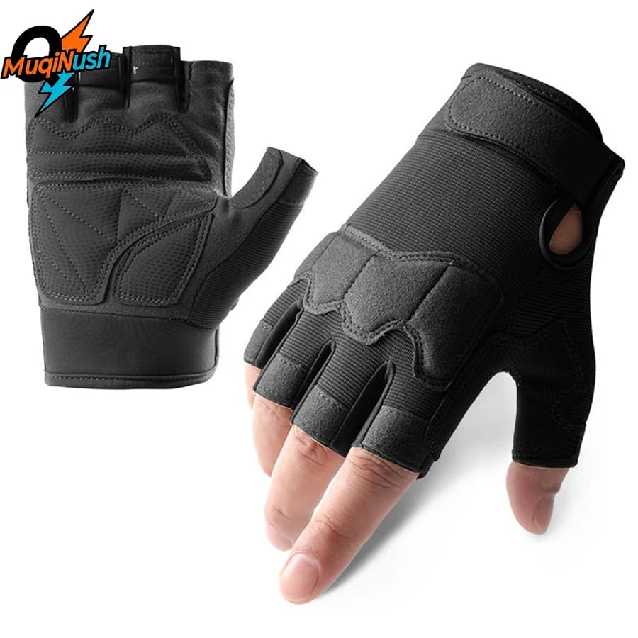 MuqiNush Tactical Hard Knuckle Gloves Men Women Full Finger Anti-slip Outdoor Cycling Motorcycle Gloves Touchscreen for Sport