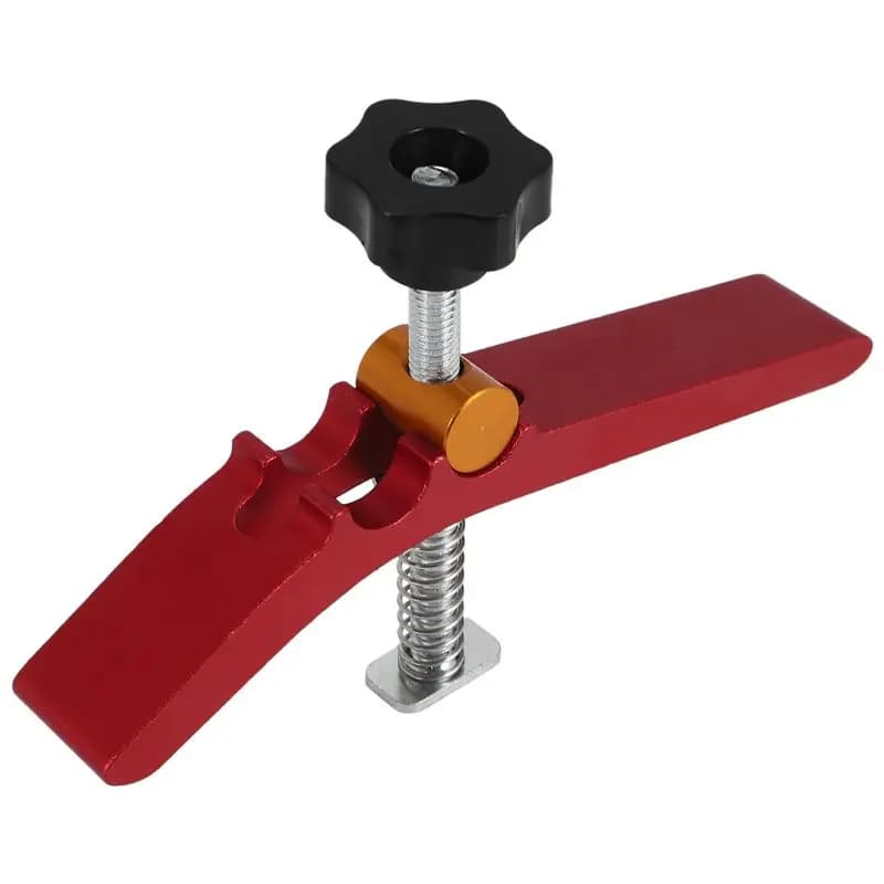 AEE2-Lavorazione del legno T-Track Hold Down Morsetto Set Tavolo con scanalatura a T in alluminio Banco da lavoro Dispositivo per legno Jig Bloccaggio Piastra