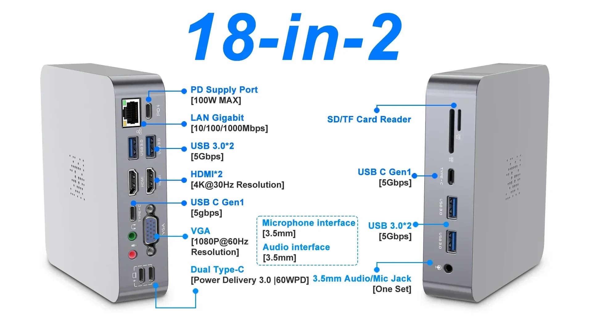 2025 Rocketek Per Mac Adattatore USB C da tipo C a 4K 60HZ HDTV PD hub USB di ricarica