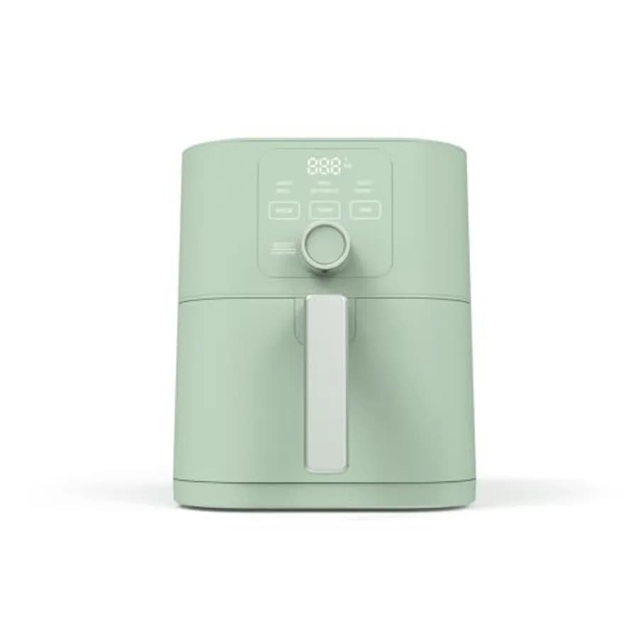 Friggitrice ad Aria Slim da 6QT Senza PFAS, Cestello Antiaderente, Schermo Digitale Touch, 6 Programmi Preimpostati, Promemoria Scuotimento, Timer, Temperatura Regolabile, Auto S