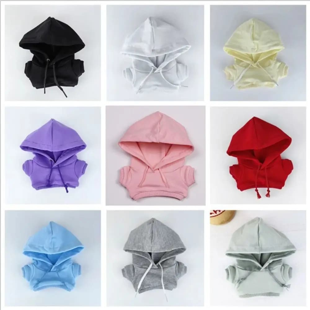 Felpe con cappuccio carine fatte a mano per bambole in cotone da 10 cm Abbigliamento casual Felpa Abiti Abiti di moda Accessori per bambole Giocattoli per bambini