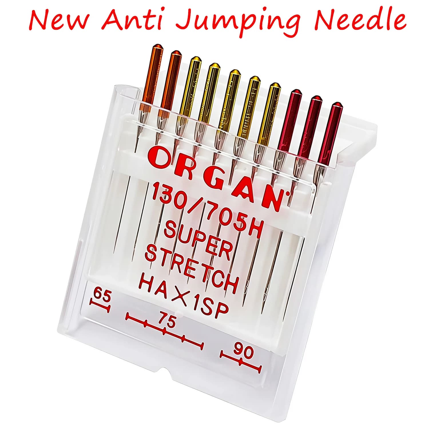 6/10PCS Organ Needles Serger Combo #65- #75 - #90 Combo HAX1SP Needles For Elastic Knitted Fabric Sewing Accessories