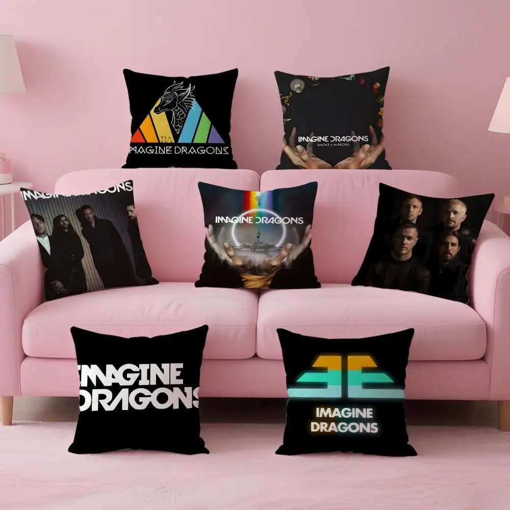 Federa per cuscino con motivo Passionate I-Imagine Dragonses, tessuto morbido e delicato e cerniera nascosta