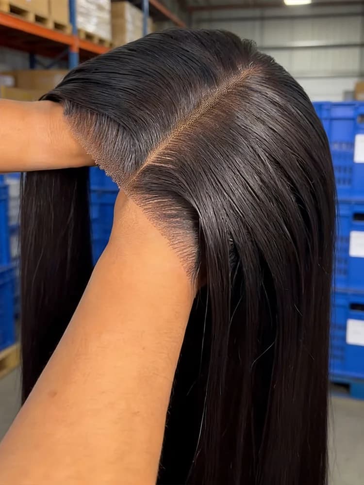 Front wig in straight lace hd 13x6 human hair for black women Front wigs in transparent lace 13x4 Brazilian wig 40 inch straight
