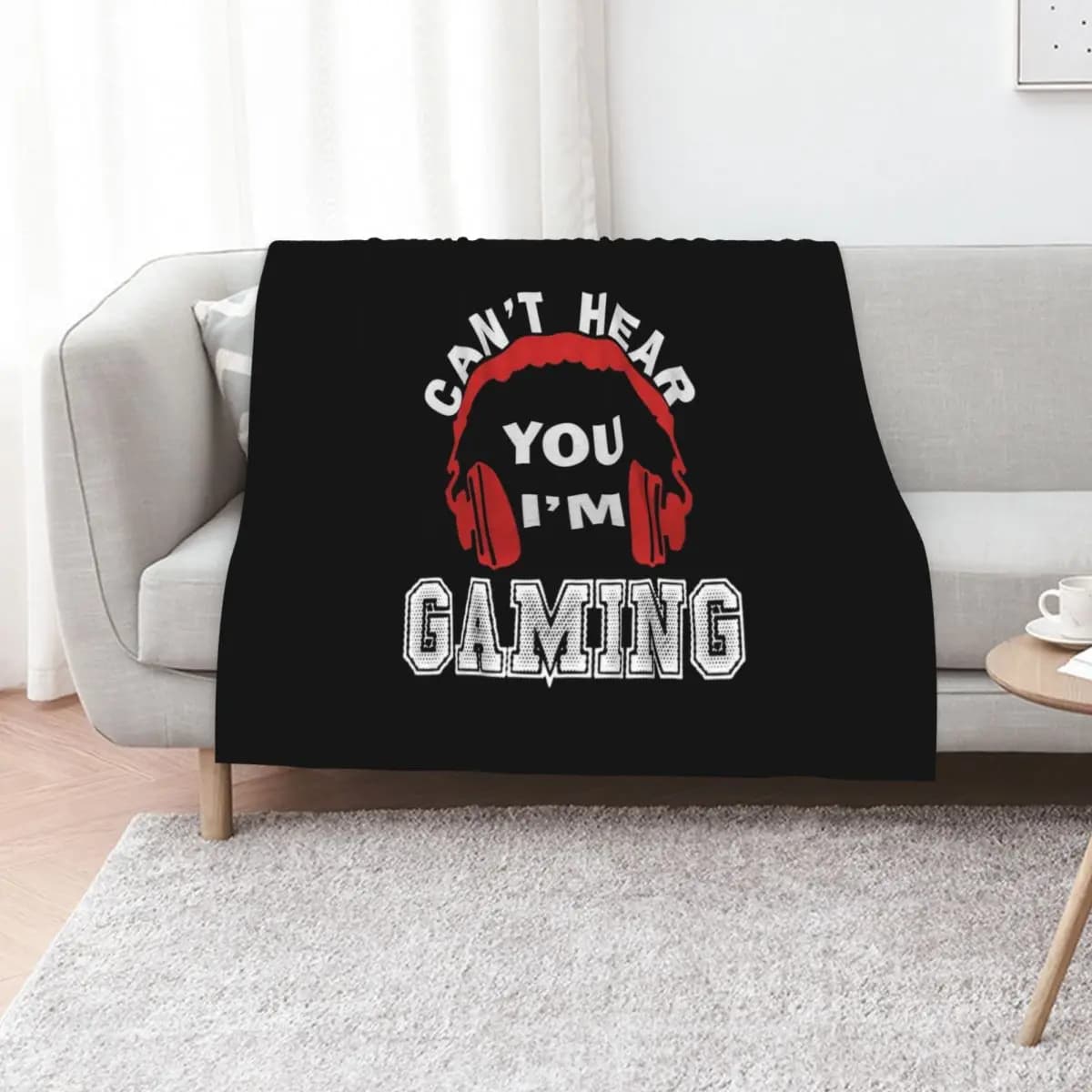 Video Gaming Gift Gamer Headset Design Throw Blanket Summer Cool Breathable Blanket for Sleeping