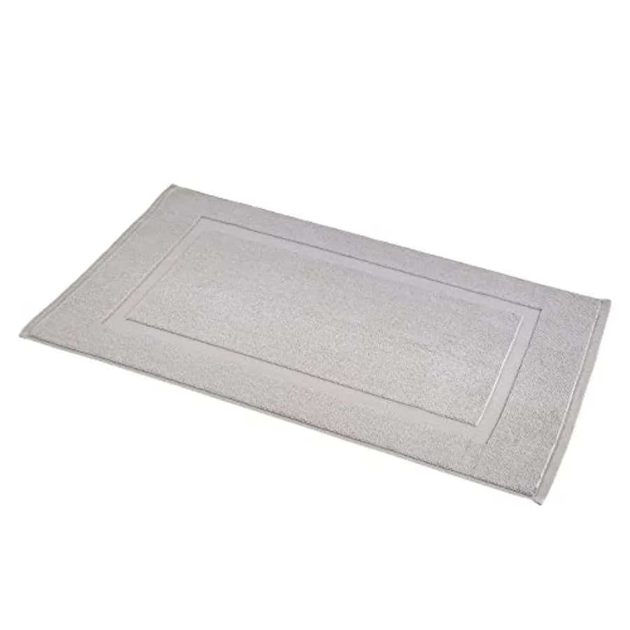 Banded Bathroom Bath Rug Mat, Mache Washable, 100% Cotton