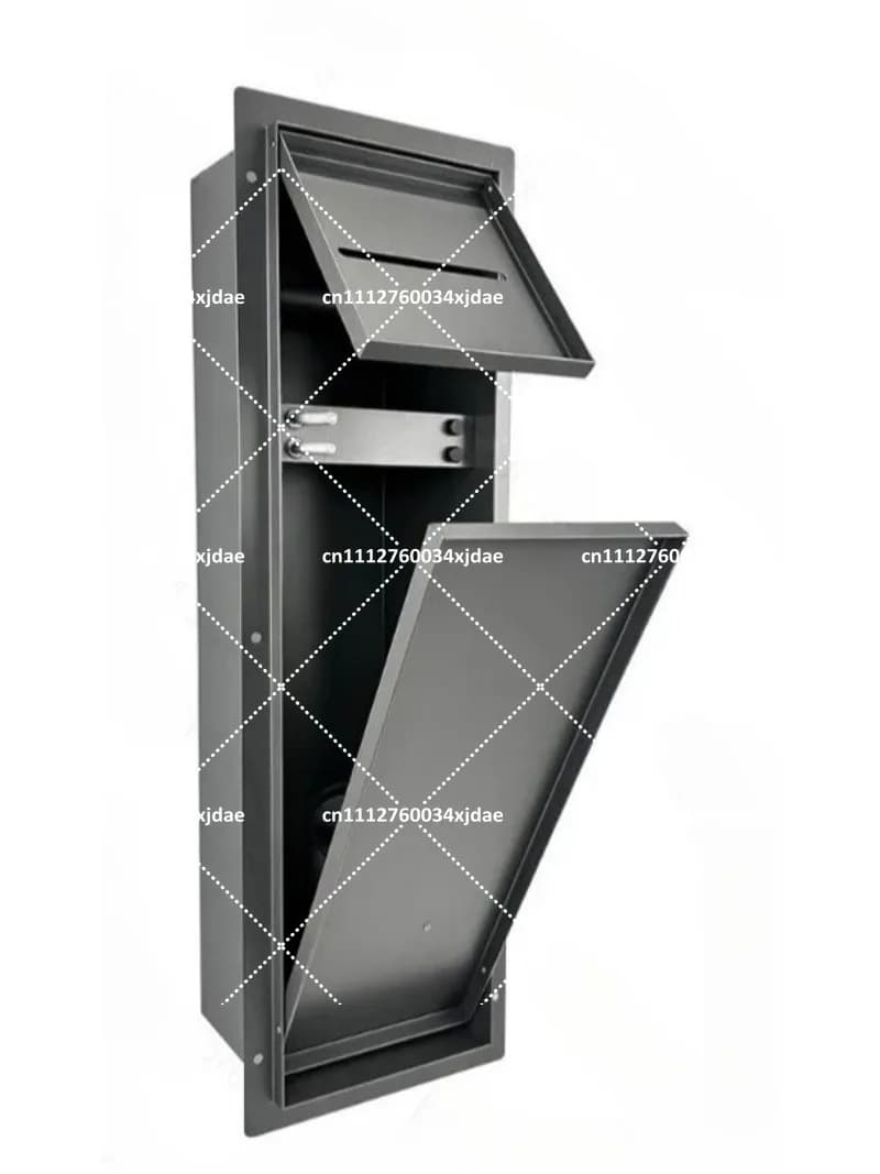 Hidden Bathroom Niche with Embedded Tissue Box and Toilet Brush Holder, Stainless Steel Concealed Storage