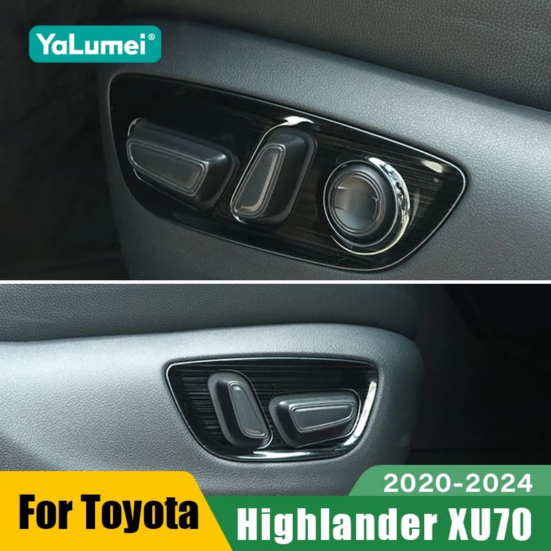 Per Toyota Highlander XU70 Kluger 2020 2021 2022 2023 2024: Accessori per la copertura del pannello interruttore di regolazione del sedile auto