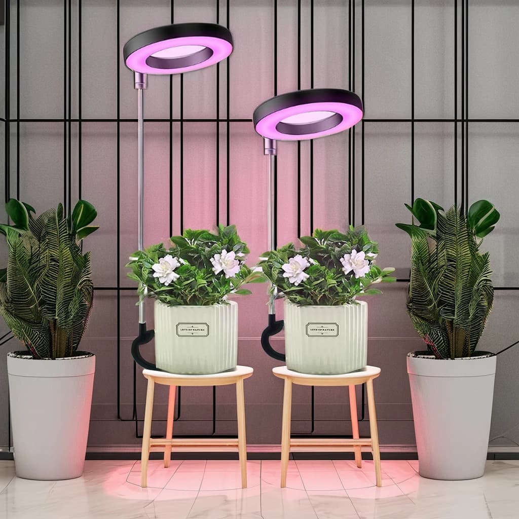 Joystar New LED lamp for plant growth with adjustment times. Full spectrum solar light for succulent flowering application
