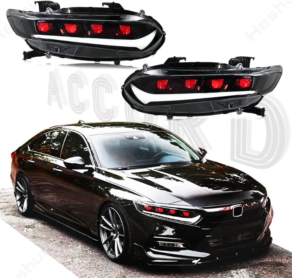 LED Headlights for Honda Accord 10th Gen 2018/2019/2020/2021/2022 Front optical group Front Lamp Sequential turn signal DRL