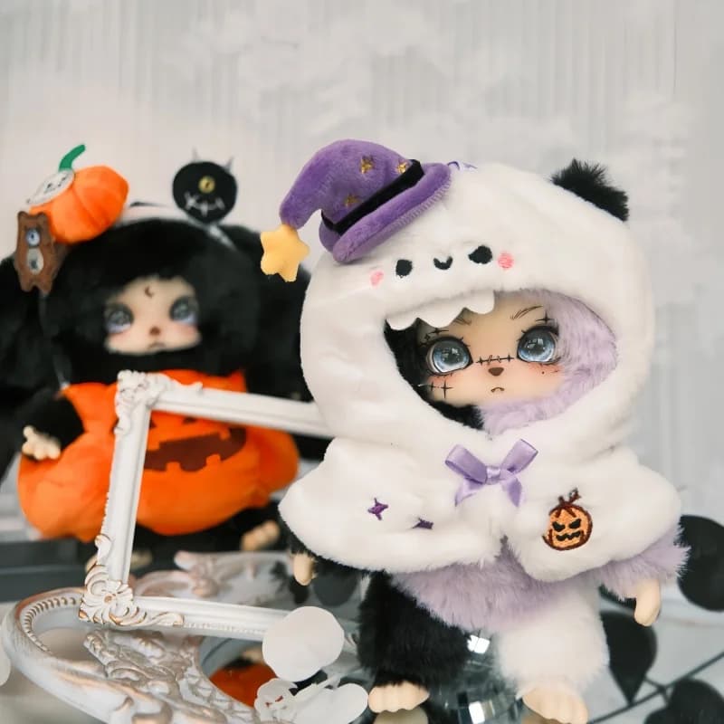 Lokiki Scatola cieca con teschio di zucca e coniglio carino - Serie di Halloween Giocattoli da collezione Regalo a tema Dolcetto e scherzetto alla moda Regalo giocattolo alla moda