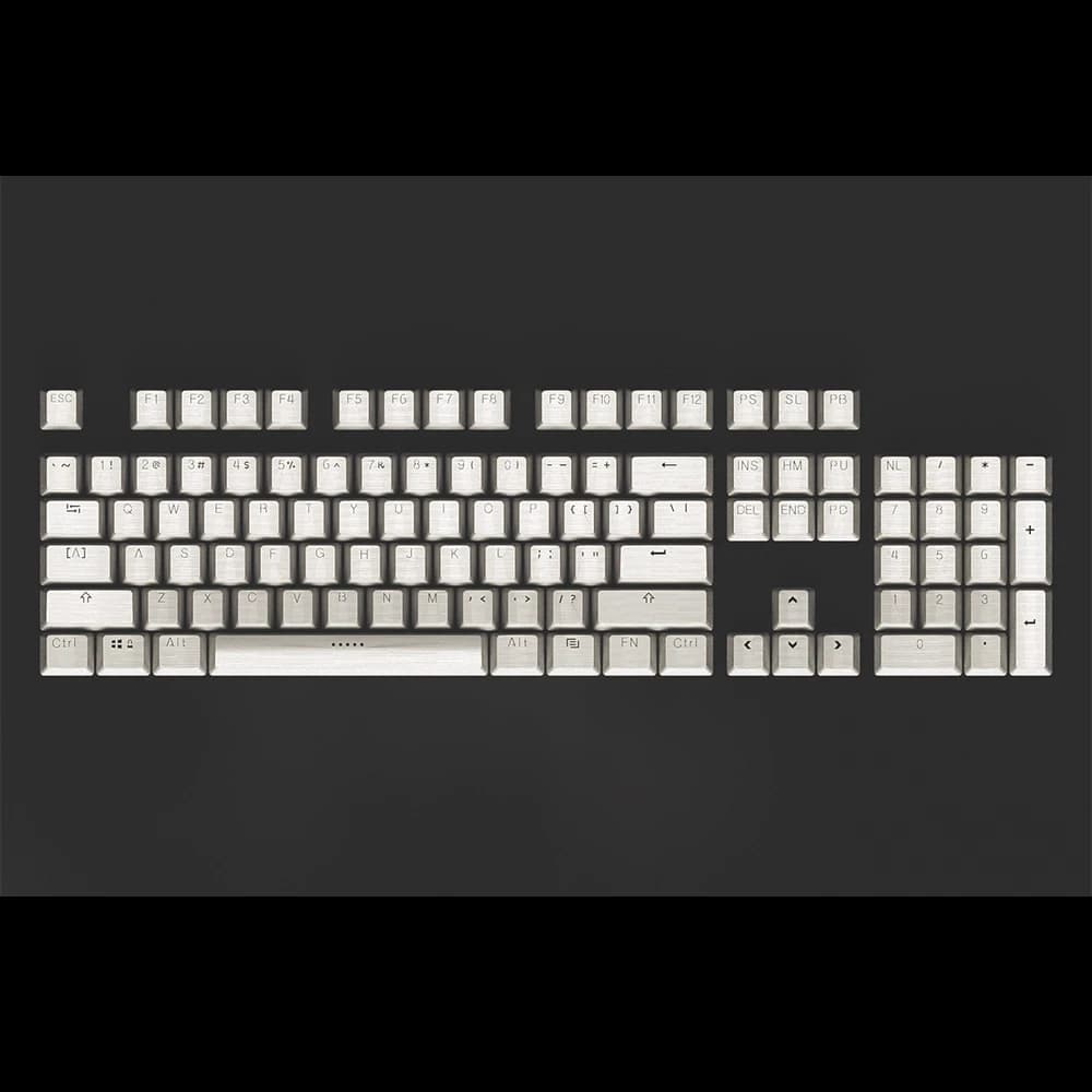 Metal Keycaps Customized OEM Profile Artisan Point Keycap Stainless Steel for MX Keycap 104 Keys Mechanical Keyboard Accessories