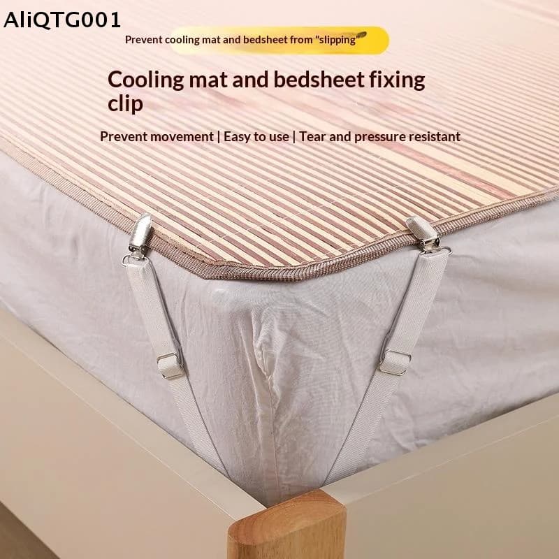 Set di 4 fermagli elastici regolabili per lenzuola - Cinghie antiscivolo per lenzuola aderenti per uso domestico e alberghiero
