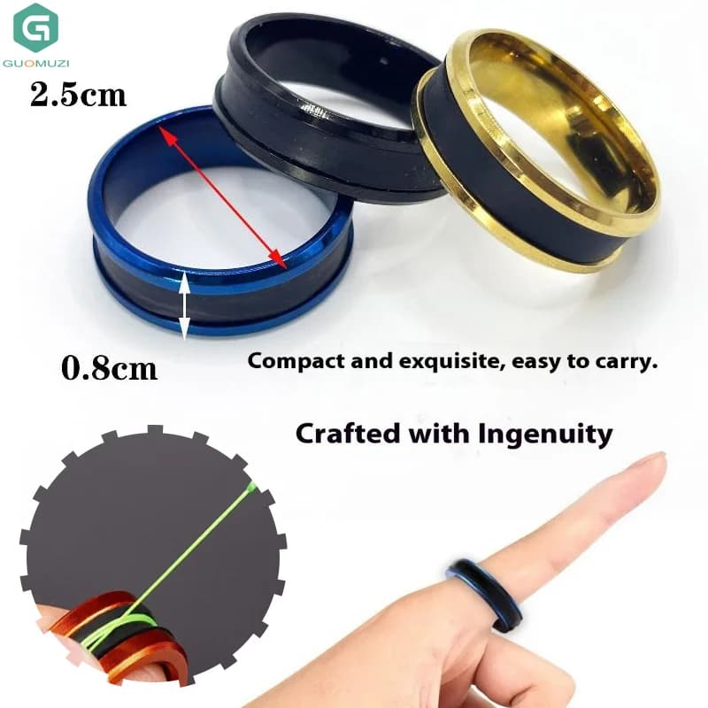1/2 pezzi estrattore per lenza anello in gomma antiscivolo linea portatile pull loop attrezzatura da pesca in lega di alluminio attrezzatura da pesca